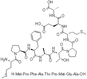 L-Methionyl-L-prolyl-L-phenylalanyl-L-alanyl-L-threonyl-L-prolyl-L-methionyl-L-alpha-glutamyl-L-alanine molecular structure (CAS 471926-71-3)