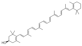 all-trans-beta-Cryptoxanthin molecular structure (CAS 472-70-8)