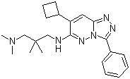 N3-(7-Cyclobutyl-3-phenyl-1,2,4-triazolo[4,3-b]pyridazin-6-yl)-N1,N1,2,2-tetramethyl-1,3-propanediamine molecular structure (CAS 473382-39-7)