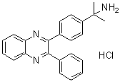 alpha,alpha-Dimethyl-4-(3-phenyl-2-quinoxalinyl)benzenemethanamine monohydrochloride molecular structure (CAS 473382-50-2)