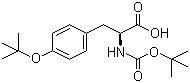 structure of CAS# 47375-34-8, Boc-O-tert-butyl-L-tyrosine;Boc-Tyr(tBu)-OH