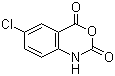 结构式 CAS# 4743-17-3, 5-氯靛红酸酐; 6-氯-4H-3,1-苯并恶嗪-2,4(1H)-二酮