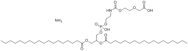 二硬脂酰基磷脂酰-聚乙二醇2000-COOH分子结构 (CAS 474922-20-8)