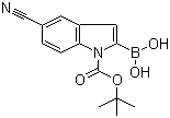 1-Boc-5-Cyanoindole-2-boronic acid molecular structure (CAS 475102-15-9)