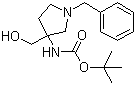 1-Benzyl-3-(hydroxymethyl)-3-Boc-aminopyrrolidine molecular structure (CAS 475469-14-8)