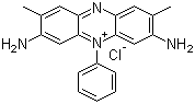 结构式 CAS# 477-73-6, 碱性红 2; 藏红 T; 番红花红 O; 3,7-二氨基-2,8-二甲基-5-苯基吩嗪鎓氯化物