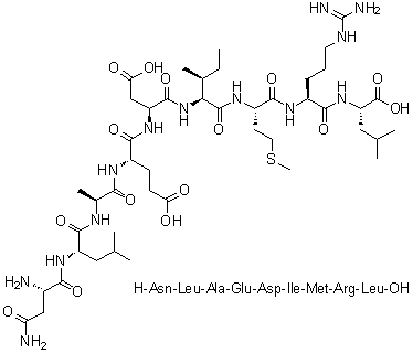 L-Asparaginyl-L-leucyl-L-alanyl-L-alpha-glutamyl-L-alpha-aspartyl-L-isoleucyl-L-methionyl-L-arginyl-L-leucine molecular structure (CAS 477562-51-9)