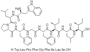 L-Tryptophyl-L-leucyl-L-prolyl-L-phenylalanylglycyl-L-phenylalanyl-L-isoleucyl-L-leucyl-L-isoleucine molecular structure (CAS 478413-40-0)