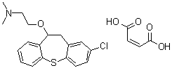 2-[(2-Chloro-10,11-dihydrodibenzo[b,f]thiepin-10-yl)oxy]-N,N-dimethylethylamine maleate molecular structure (CAS 4789-54-2)