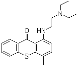 structure of CAS# 479-50-5, Lucanthone;1-((2-(Diethylamino)ethyl)amino)-4-methylthioxanthen-9-one