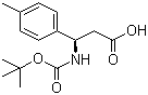 Boc-(S)-3-Amino-3-(4-methylphenyl)propionic acid molecular structure (CAS 479064-96-5)