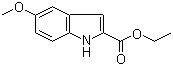 结构式 CAS# 4792-58-9, 5-甲氧基-1H-吲哚-2-羧酸乙酯