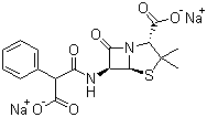 Carbenicillin disodium molecular structure (CAS 4800-94-6)