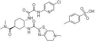 Edoxaban tosylate molecular structure (CAS 480449-71-6)