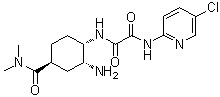 structure of CAS# 480452-37-7, N1-[(1S,2R,4S)-2-Amino-4-[(dimethylamino)carbonyl]cyclohexyl]-N2-(5-chloro-2-pyridinyl)ethanediamide