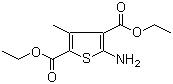 结构式 CAS# 4815-30-9, 5-氨基-3-甲基噻酚-2,4-二羧酸二乙酯