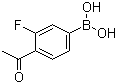 structure of CAS# 481725-35-3, 4-Acetyl-3-fluorophenylboronic acid