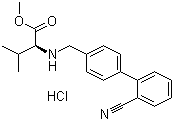 N-[(2'-Cyano[1,1'-biphenyl]-4-yl)methyl]-L-valine methyl ester hydrochloride molecular structure (CAS 482577-59-3)
