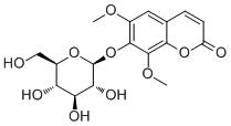 structure of CAS# 483-91-0, Calycanthoside;Isofraxidin 7-O-beta-D-glucoside
