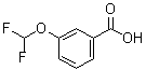 structure of CAS# 4837-19-8, 3-(Difluoromethoxy)benzoic acid;m-(Difluoromethoxy)benzoic acid; alpha,alpha-Difluoro-m-anisic acid