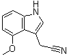 structure of CAS# 4837-74-5, 4-Methoxyindole-3-acetonitrile;4-Methoxyindolyl-3-acetonitrile; Arvelexin; Arvelexine
