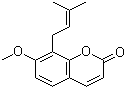结构式 CAS# 484-12-8, 蛇床子素; 7-甲氧基-8-异戊烯基香豆素