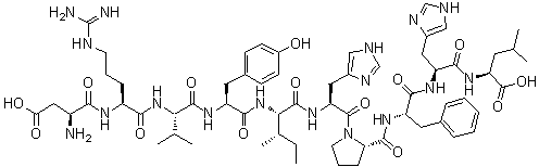 结构式 CAS# 484-42-4, 血管紧缩素 I