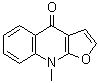 structure of CAS# 484-74-2, 9-Methylfuro[2,3-b]quinolin-4(9H)-one;Isodictamine