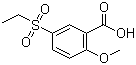 2-甲氧基-5-乙砜基苯甲酸分子结构 (CAS 4840-63-5)