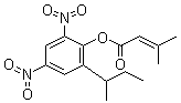 structure of CAS# 485-31-4, Binapacryl;2-sec-Butyl-4,6-dinitrophenyl 3-methylcrotonate; Acricid; Dinapacryl; Endosan; HOE 2784; Morocide; NIA 9044; Niagara 9044