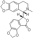 结构式 CAS# 485-49-4, (+)-荷包牡丹碱; 右旋荷包牡丹碱; 毕枯枯林; 山乌龟碱