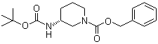 Benzyl (3R)-3-[(tert-butoxycarbonyl)amino]piperidine-1-carboxylate molecular structure (CAS 485820-12-0)