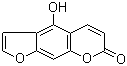 structure of CAS# 486-60-2, Bergaptol;5-Hydroxy-6,7-furanocoumarin