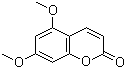 structure of CAS# 487-06-9, 5,7-Dimethoxycoumarin;5,7-Dimethoxychromen-2-one; Citropten; Limettin