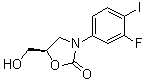 structure of CAS# 487041-08-7, (5R)-3-(3-Fluoro-4-iodophenyl)-5-hydroxymethyloxazolidin-2-one;(5R)-3-(3-Fluoro-4-iodophenyl)-5-hydroxymethyl-1,3-oxazolidin-2-one