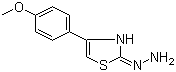4-(4-甲氧基苯基)-2(3H)-噻唑酮腙分子结构 (CAS 4871-25-4)