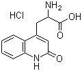 2-氨基-3-(2-氧代-1,2-二氢喹啉-4-基)丙酸盐酸盐分子结构 (CAS 4876-14-6)