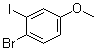 结构式 CAS# 4897-68-1, 4-溴-3-碘苯甲醚