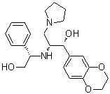 (alphaR,betaR)-alpha-(2,3-Dihydro-1,4-benzodioxin-6-yl)-beta-[[(1S)-2-hydroxy-1-phenylethyl]amino]-1-pyrrolidinepropanol molecular structure (CAS 491833-27-3)