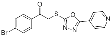 structure of CAS# 491839-65-7, WAY-320461;1-(4-Bromophenyl)-2-[(5-pyridin-4-yl-1,3,4-oxadiazol-2-yl)sulfanyl]ethanone