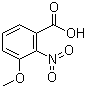 结构式 CAS# 4920-80-3, 2-硝基-3-甲氧基苯甲酸