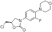 结构式 CAS# 496031-57-3, (5R)-5-(氯甲基)-3-[3-氟-4-(4-吗啉基)苯基]-2-噁唑烷酮