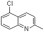 结构式 CAS# 4964-69-6, 5-氯喹哪啶; 5-氯-2-甲基喹啉