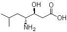 (3S,4R)-4-Amino-3-hydroxy-6-methylheptanoic acid molecular structure (CAS 49642-11-7)