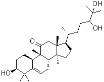 (3beta,9beta,10alpha)-3,24,25-Trihydroxy-9-methyl-19-norlanost-5-en-11-one molecular structure (CAS 4965-97-3)