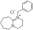 8-Benzyl-1,8-diazabicyclo[5.4.0]undec-7-enium chloride molecular structure (CAS 49663-94-7)