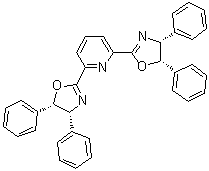 2,6-二[(4R,5S)-4,5-二氢-4,5-二苯基-2-恶唑基]吡啶分子结构 (CAS 497172-36-8)