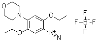 2,5-Diethoxy-4-(4-morpholinyl)benzenediazonium tetrafluoroborate molecular structure (CAS 4979-72-0)