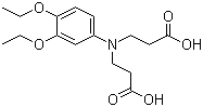 N-(2-Carboxyethyl)-N-(3,4-diethoxyphenyl)-beta-alanine molecular structure (CAS 499779-04-3)