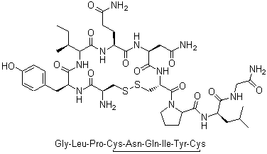 Oxytocin molecular structure (CAS 50-56-6)